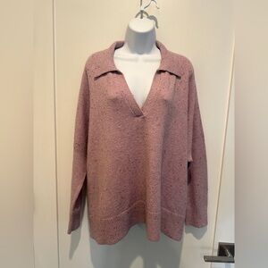 Loft Women's Pink Sweater- Large